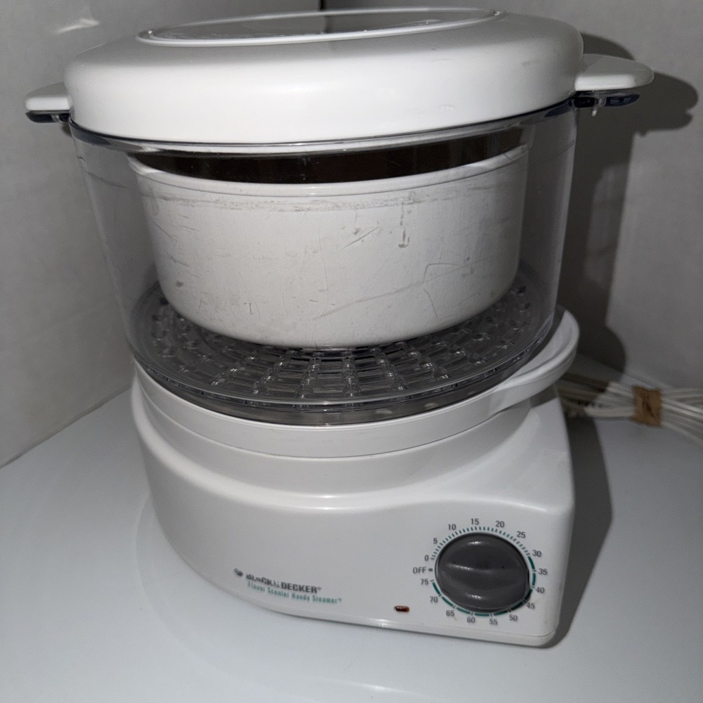 Black & Decker Flavor Scenter Handy Steamer White Vegetable Rice Cooker HS800